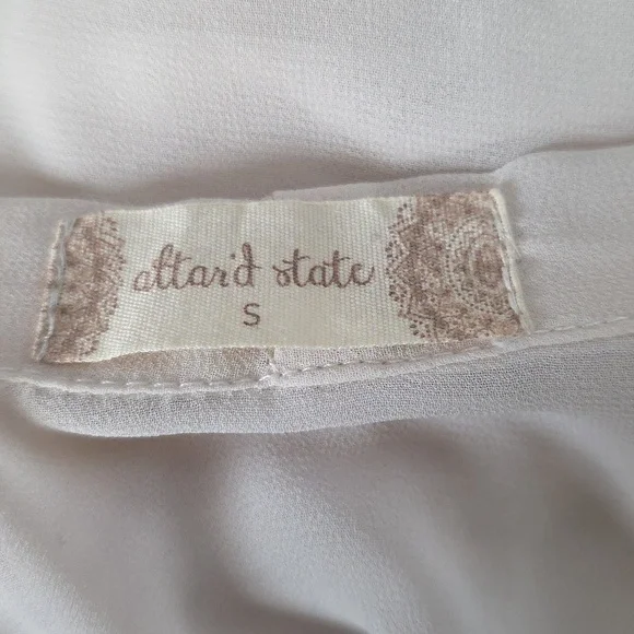 Altar'd State Womens Ivory Boho Crochet Lace Dress - Size Small - Picture 9 of 9